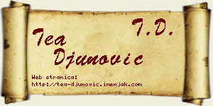 Tea Đunović vizit kartica